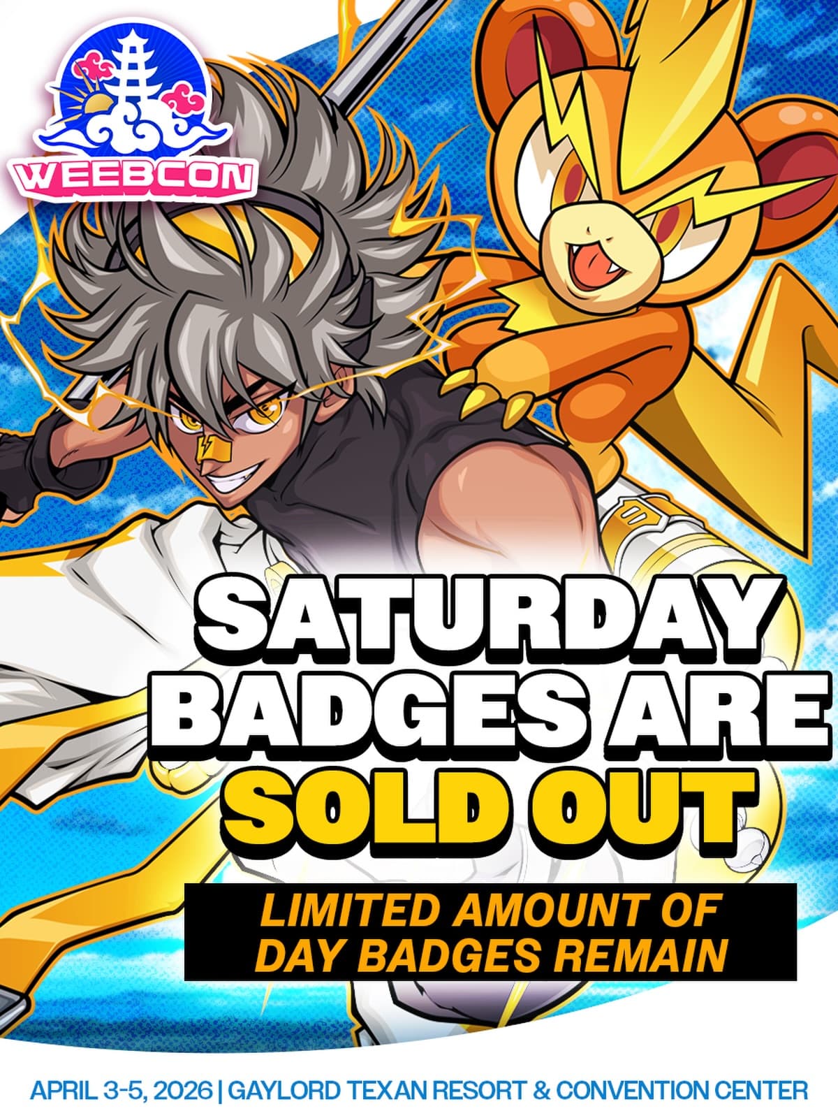 Who could’ve seen this coming??? 😱

Still want to be there Saturday? Don’t worry, we still have 3Day and 2day badges available….for now 😬