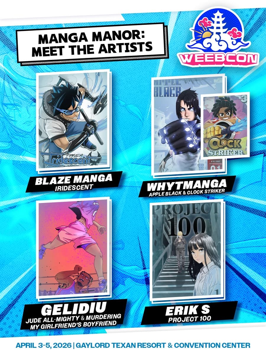 🎨 MANGA MANOR 🎨

We called for artists to come apply for  Manga Manor and make it a reality .. now we are excited to debut these Manga and Comic artists THIS FRIDAY! 🤩

See them inside the Activity Hub, say hi, support their adventure and be sure to vote on the following categories via WeebQuest so that your favorite can win  prizes sponsored by @huion_business and from us! 

🏆Best in Show: Kamvas 13 Gen 3

💥 Best Booth Presentation: Kamvas Slate 11

📚Rising Star Award: Huion Note

We are excited to see everyone in less than 3 days - with Saturday Sold Out it’ll be a packed house filled with endless ways to show up for your fellow Protags (aka Weebs..we are trying it out - I like it)